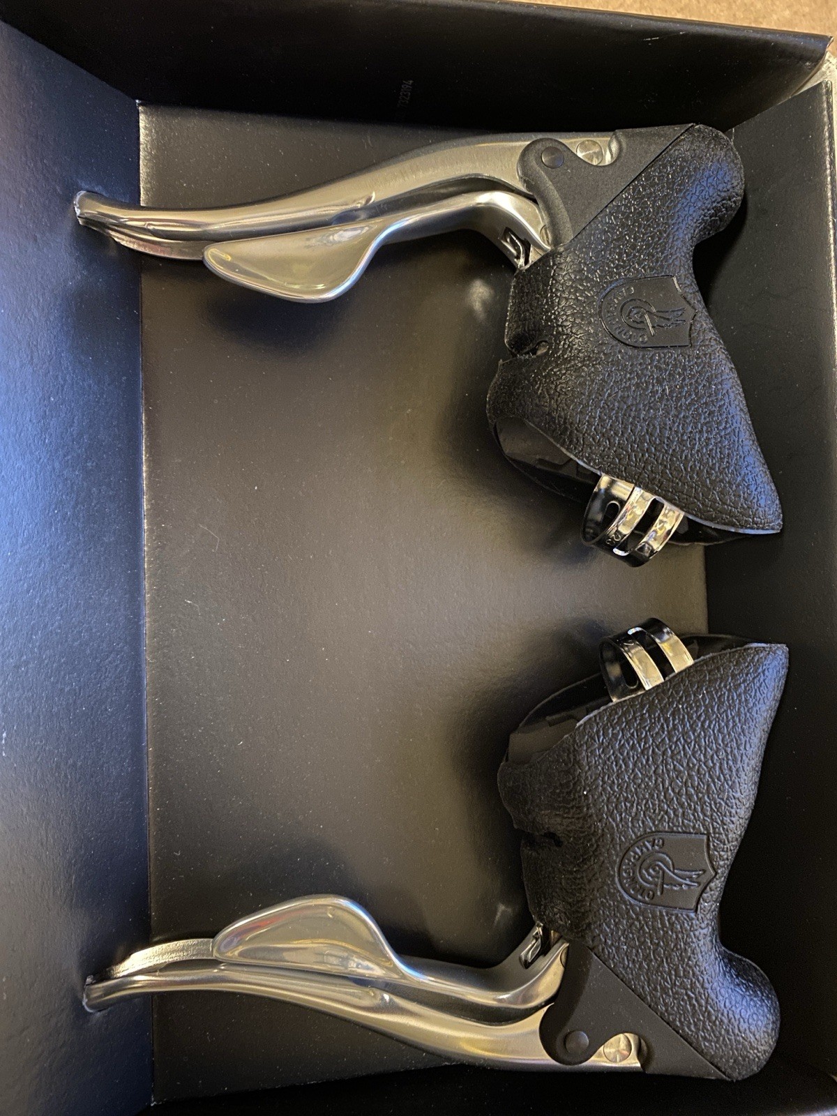 Campagnolo Veloce 10 Speed Ergopower Brake Levers Shifters Silver 2006 NOS NEW
