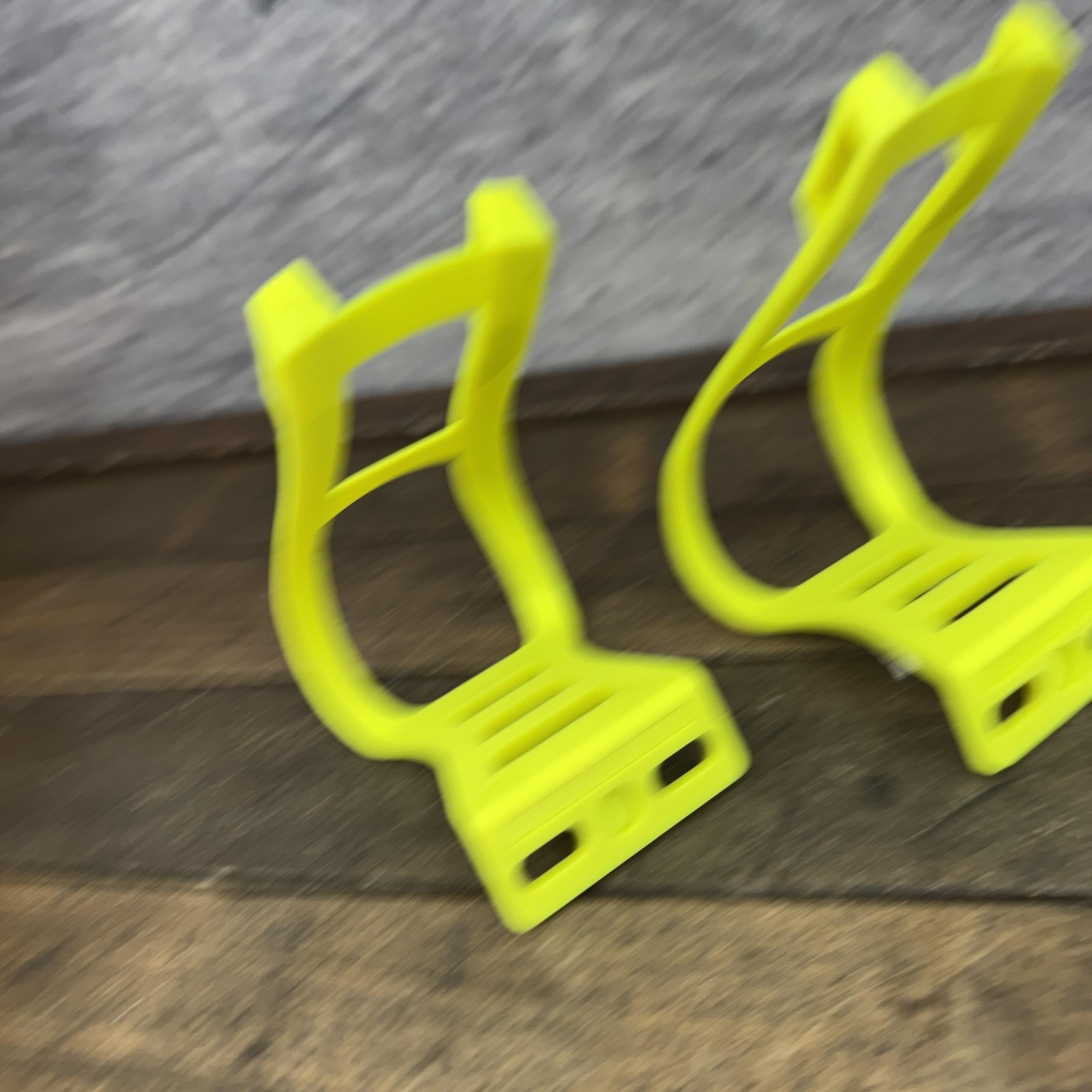 Vintage CatEye TC-200 Toe Clips Neon Yellow NOS Plastic 90s MTB Road Japan