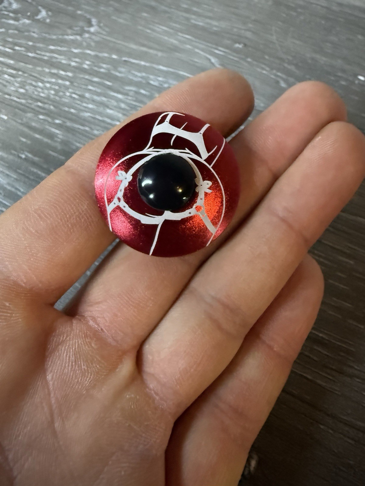 Hot Girl Butt Bike Stem Top Cap 1 1/8″ Red Thick Booty with Bolt and Plug