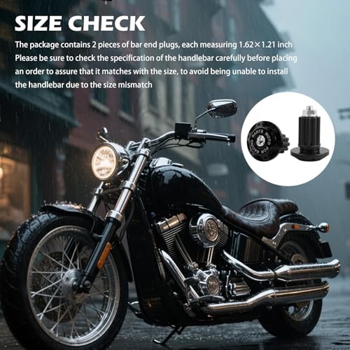 2PCS Motorcycle Handlebar End Caps,Aluminum Alloy Bar Ends Plugs Fit 22 mm