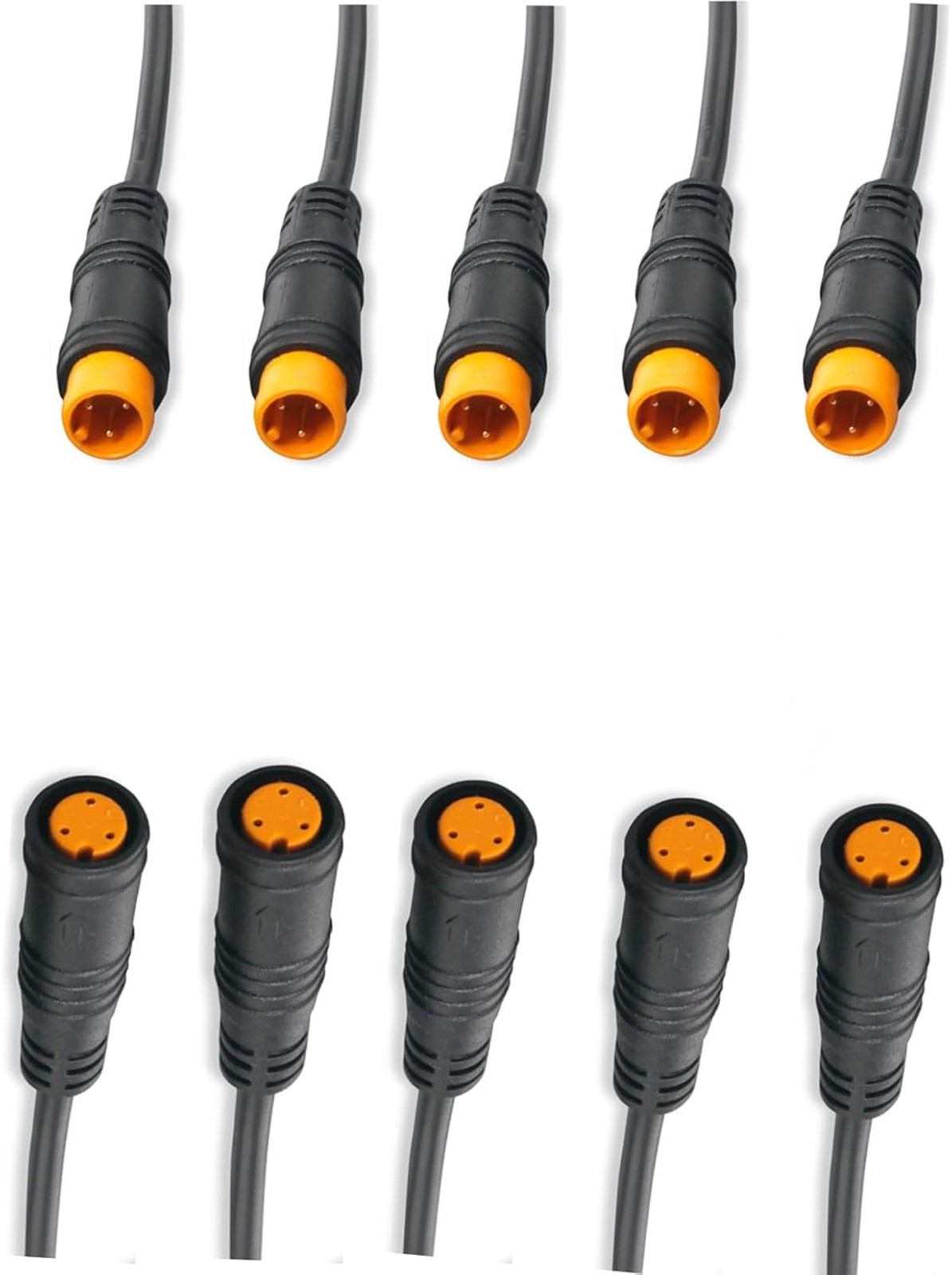 Julet Electric Bike Extension Cable Connector Waterproof 2Pin 3Pin 4Pin Male