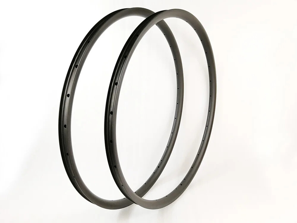 29er Gravel XC Mountain Bike Asymmetric Carbon Rims 28*28mm Tubeless Rings 2pcs