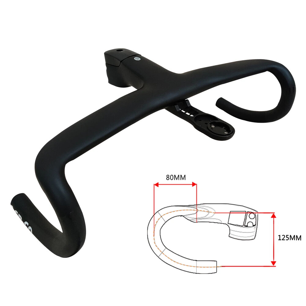 Road Bicycle Internal Routing Cable Integrated Handlebars with Computer Mounts