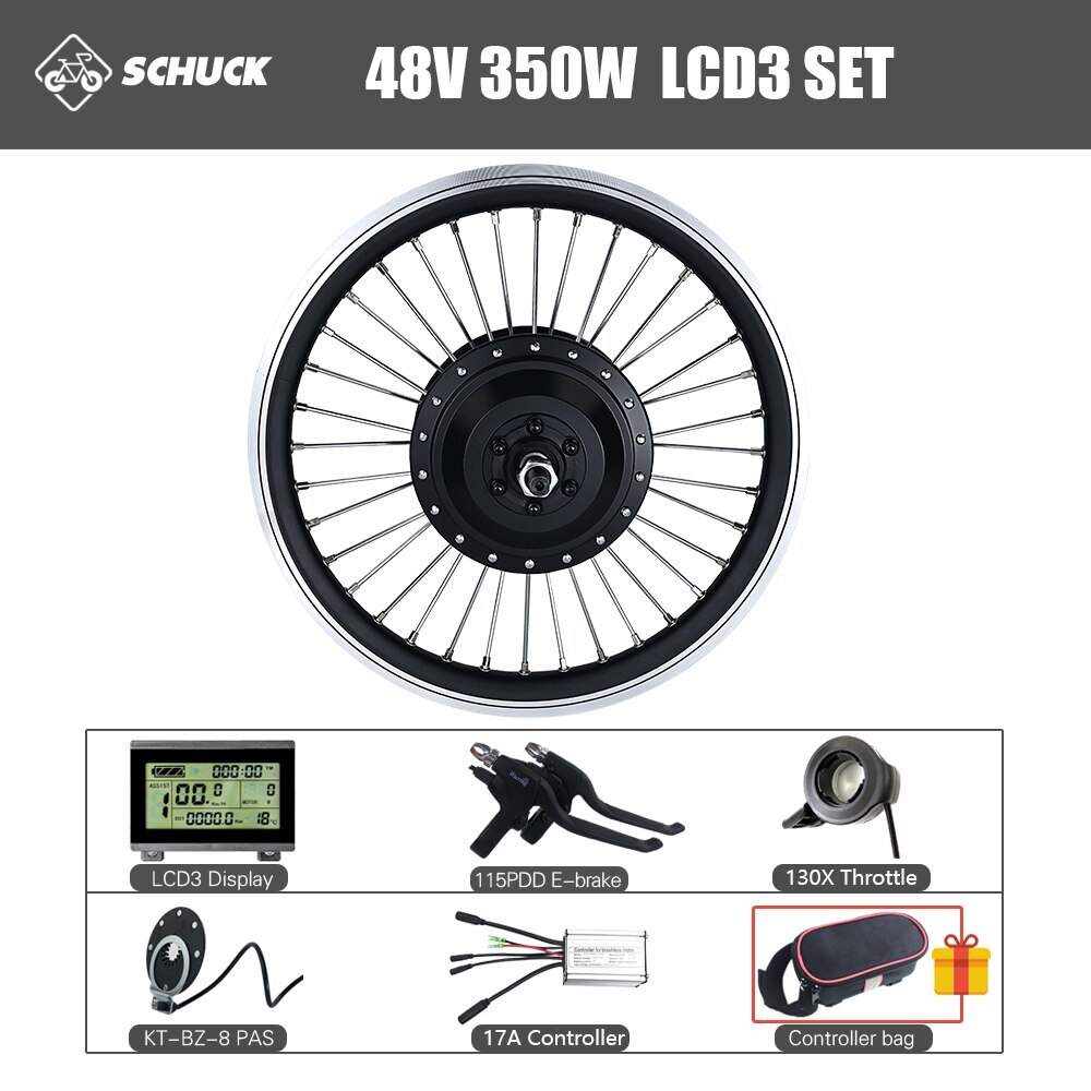 Electric Bike Motor Conversion Kit 36V 48V 350W Rear Rotate Wheel Motor Wheel