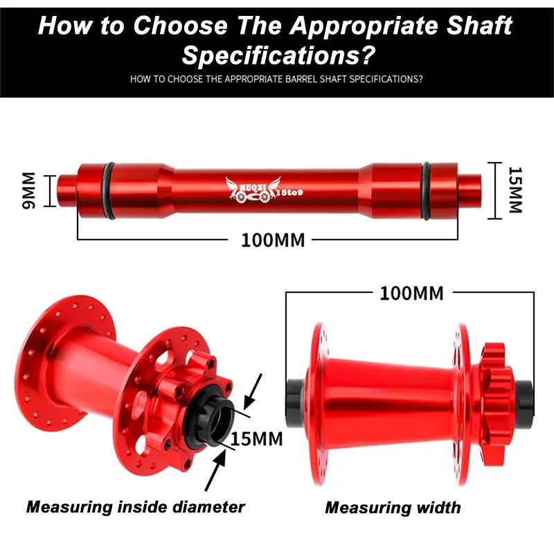 Thru Axle Adapter 15/12 to 9MM 100/142MM MTB Road Bike Wheel Converter