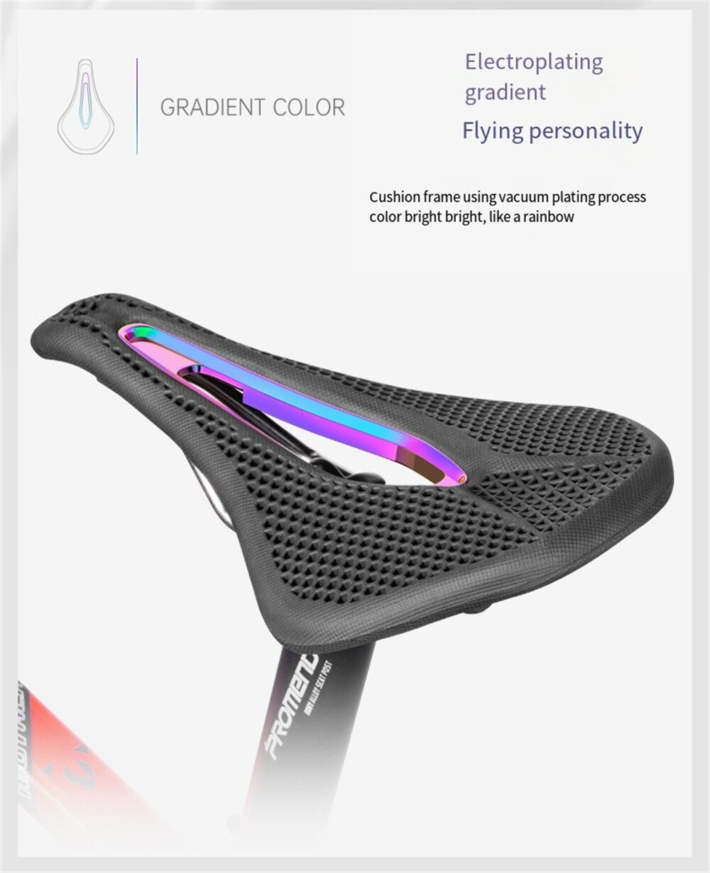 Promend 3D Printed Bicycle Saddle Hollow Honeycomb MTB Road Bike Seat Cushion