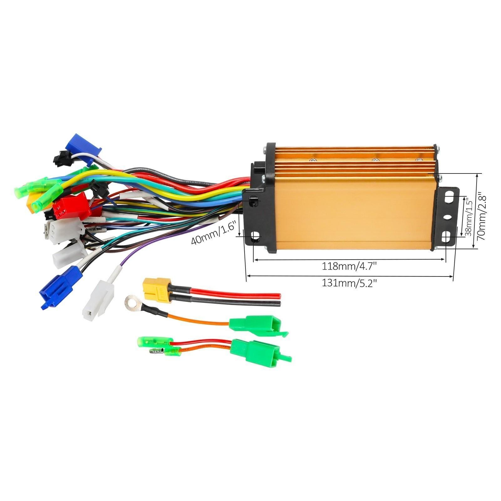 24V-84V 72V 150W-500W Brushless Motor Controller Kit Electric Scooter Dirt Bike