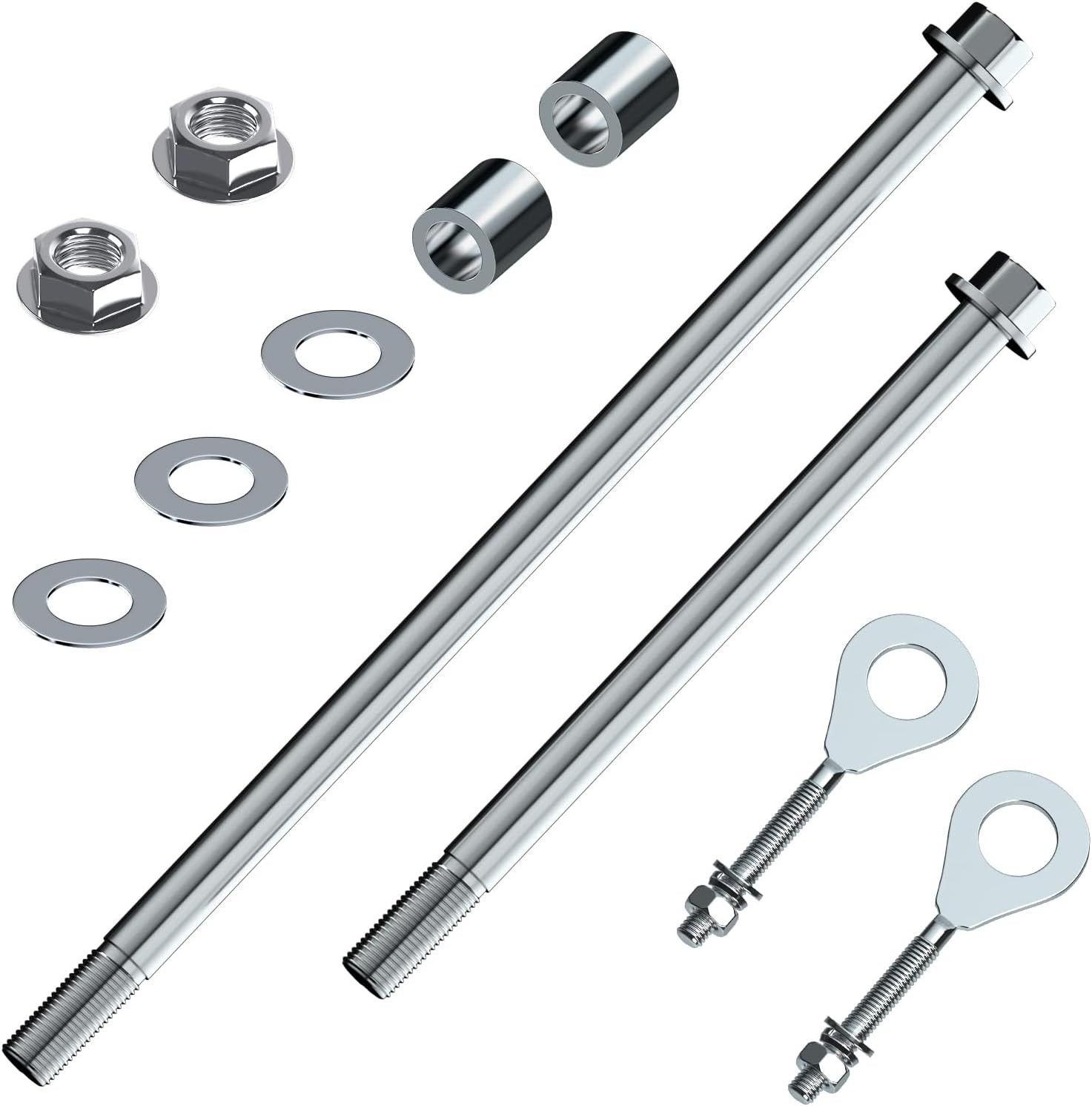 14Mm 285Mm Rear Axle Kit with 300Mm Mini Bike Front Axle Nut Compatible with Col