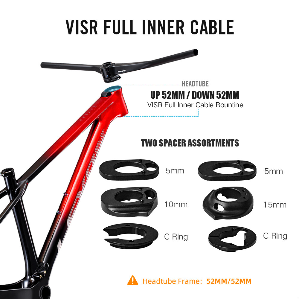 T1000 MTB XC Bicycle Carbon Full Inner Cable Integrated Handlebar 780mm -12°