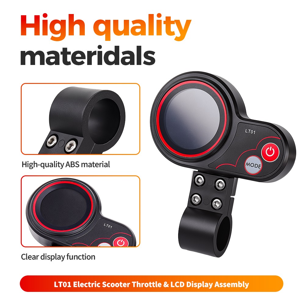 6pin LCD Meter Display Thumb Throttle NFC for ZERO 8 9 10 8X 10X E-Scooter Parts