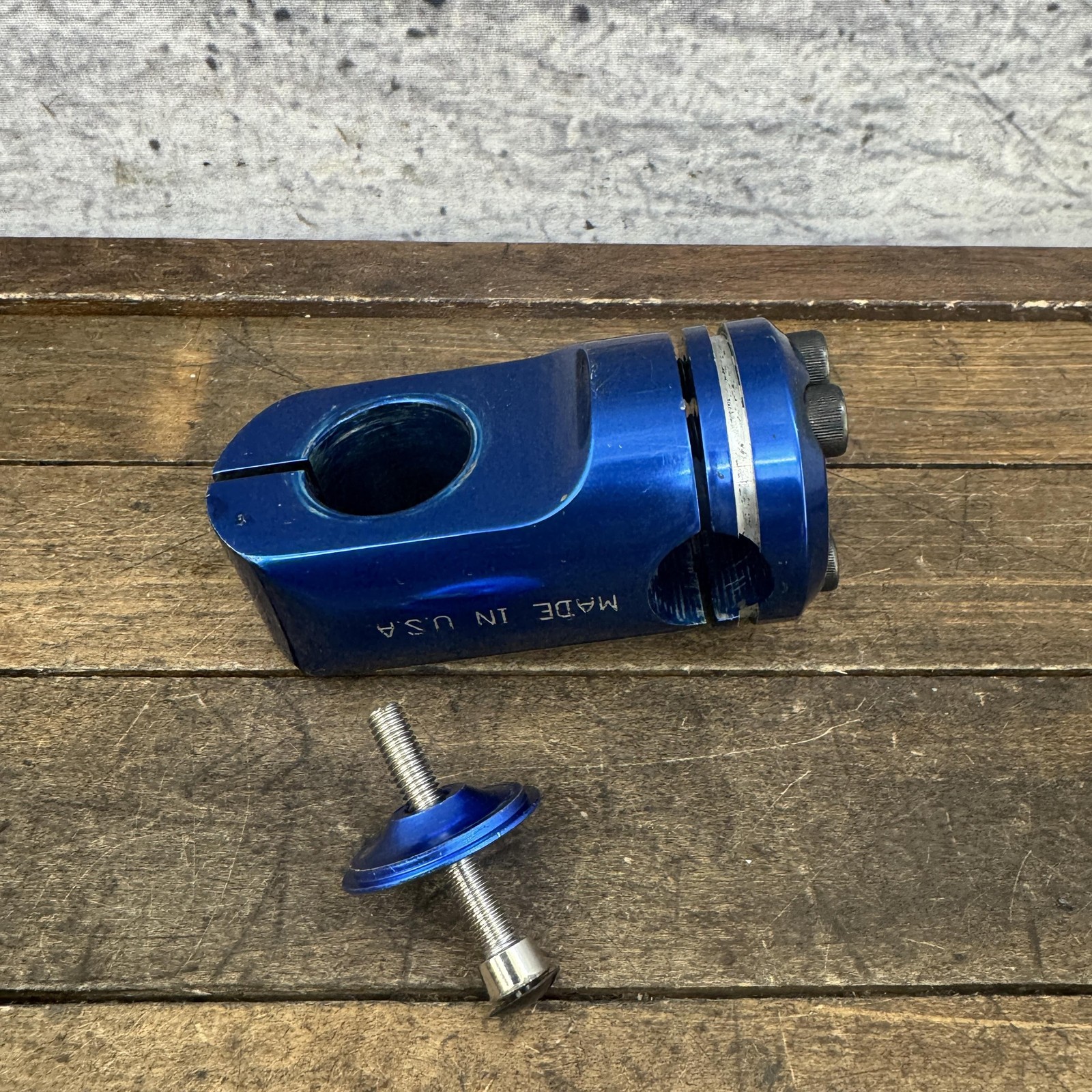 Vintage GT BMX Threadless Stem Blue Made In USA 1 1/8 Old School 1990s OG