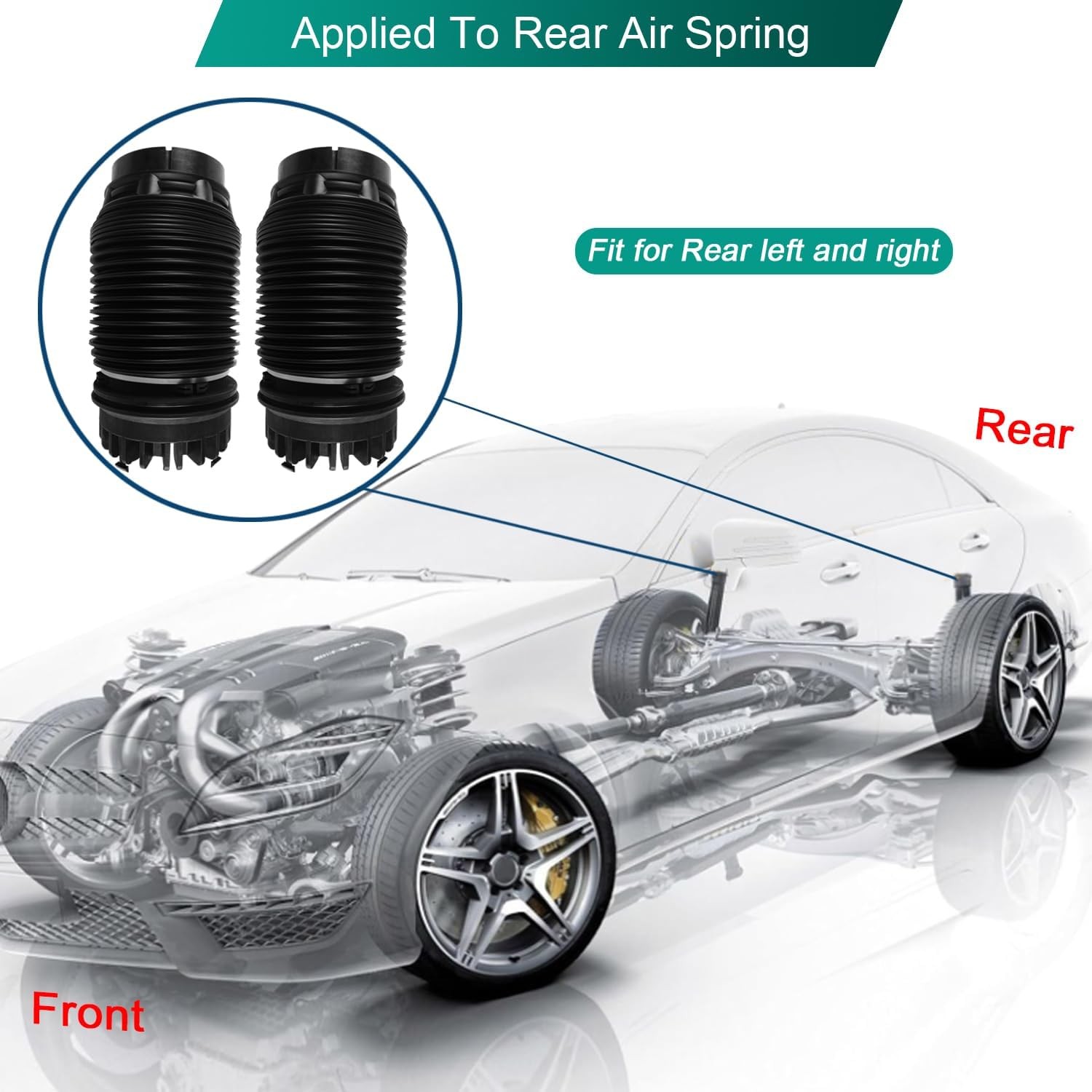 Rear Air Bags Air Suspension Spring Compatible 2013-2018 Dodge