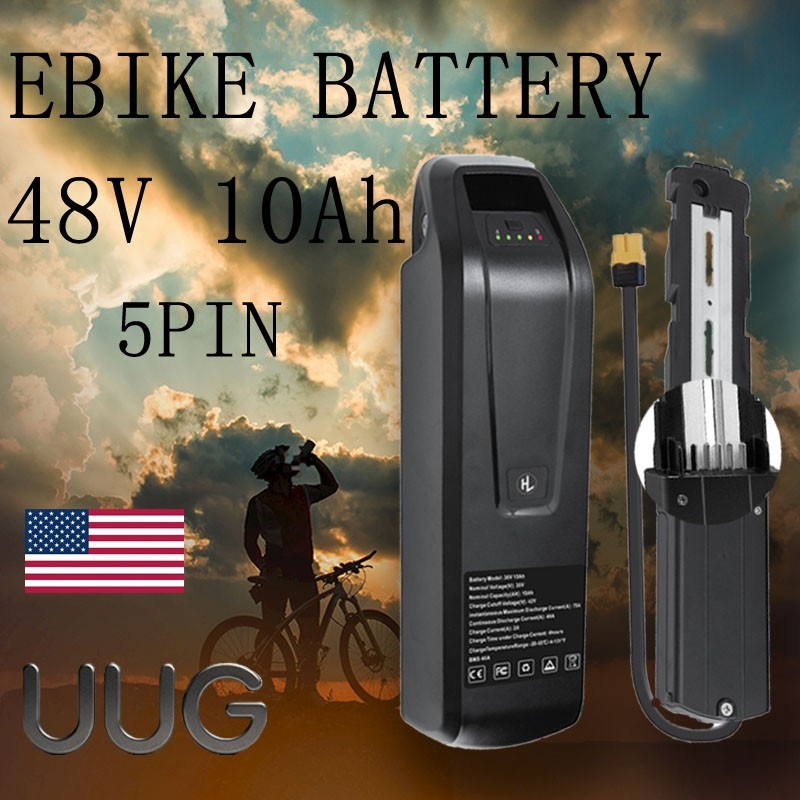 UUG Hailong 48V Lithium Ebike Battery 48V 10Ah Electric Bike Battery 200W-1000W