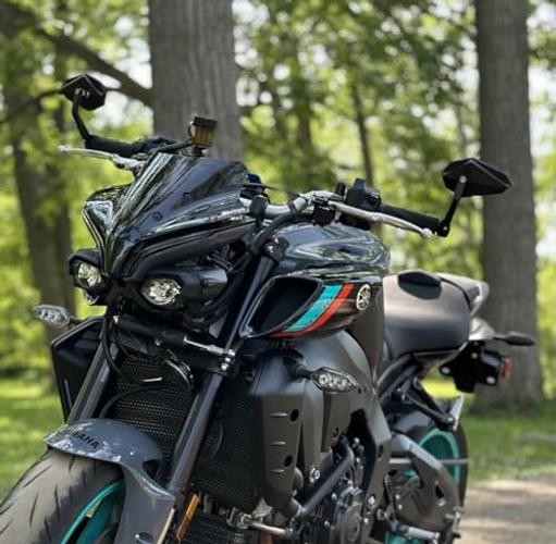 Blue Lens Side Bar End Mirror for YAMAHA MT-09 MT-09SP 2021-2023, Aluminum