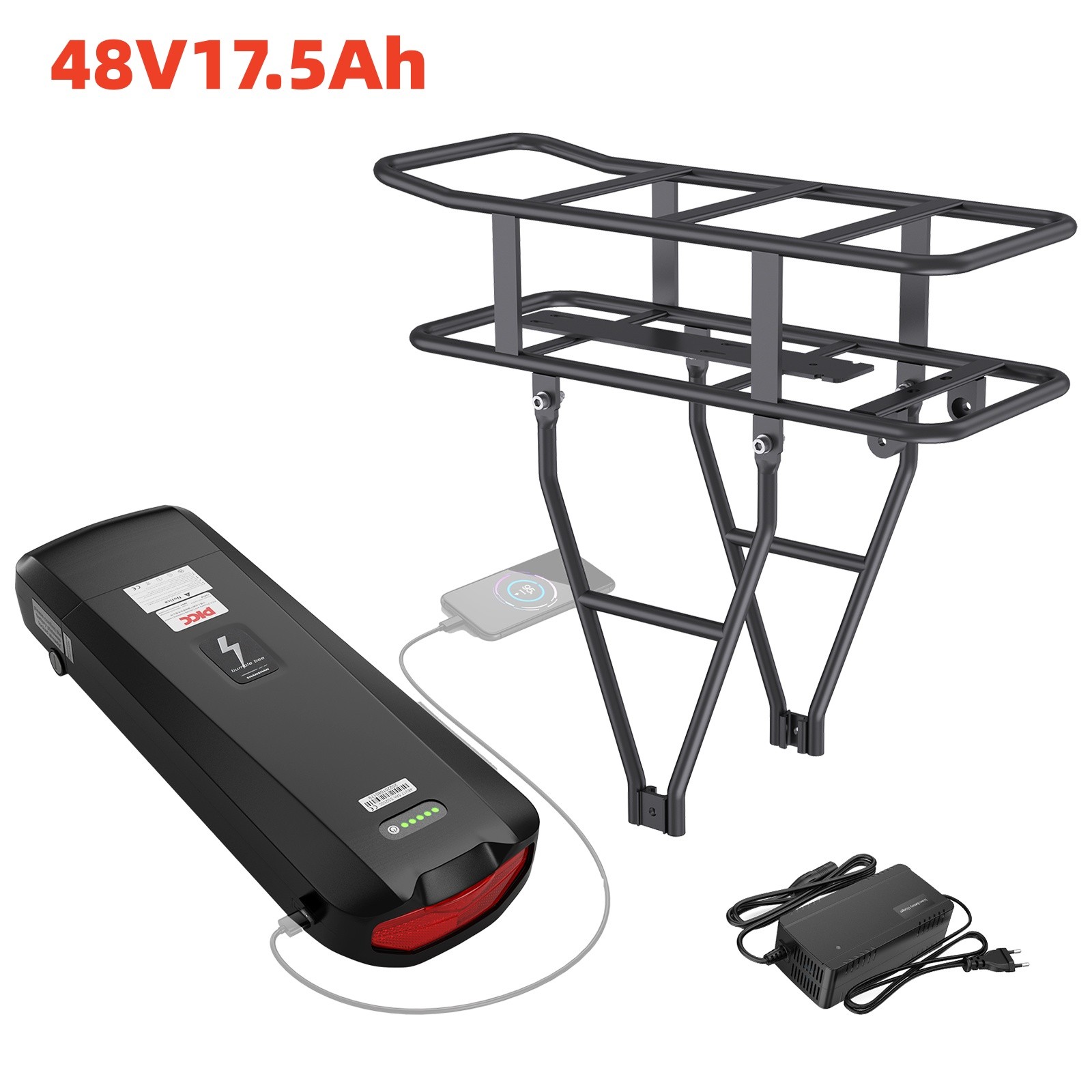 48V17.5Ah Electric Bicycle Ebike Lithium Battery Rechargeable