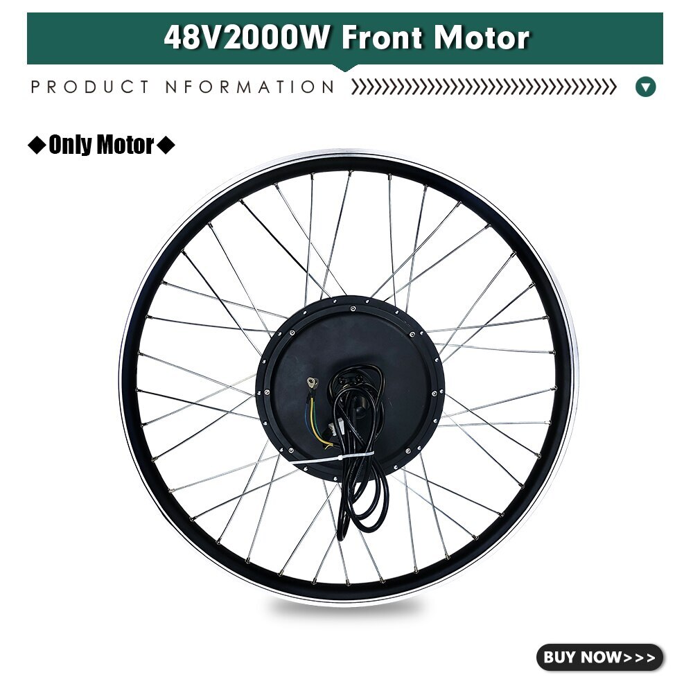 48V 2000W Electric Bicycle Front Motor Wheel Conversion Kit 20-29 Inch /700c