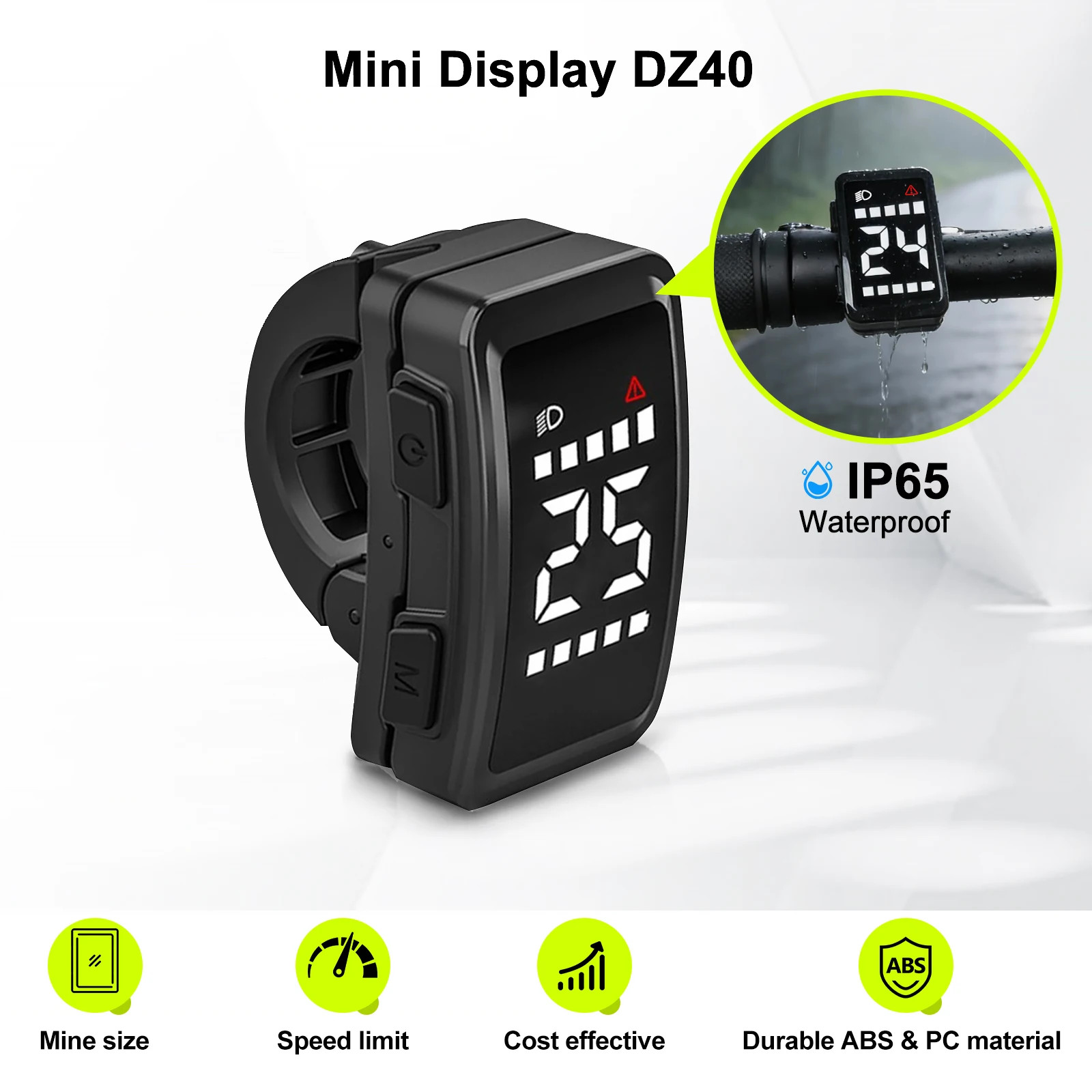 BAFANG BBS01B BBS02B BBSHD Compatible DZ40 LCD Display – Waterproof Mini Ebike I
