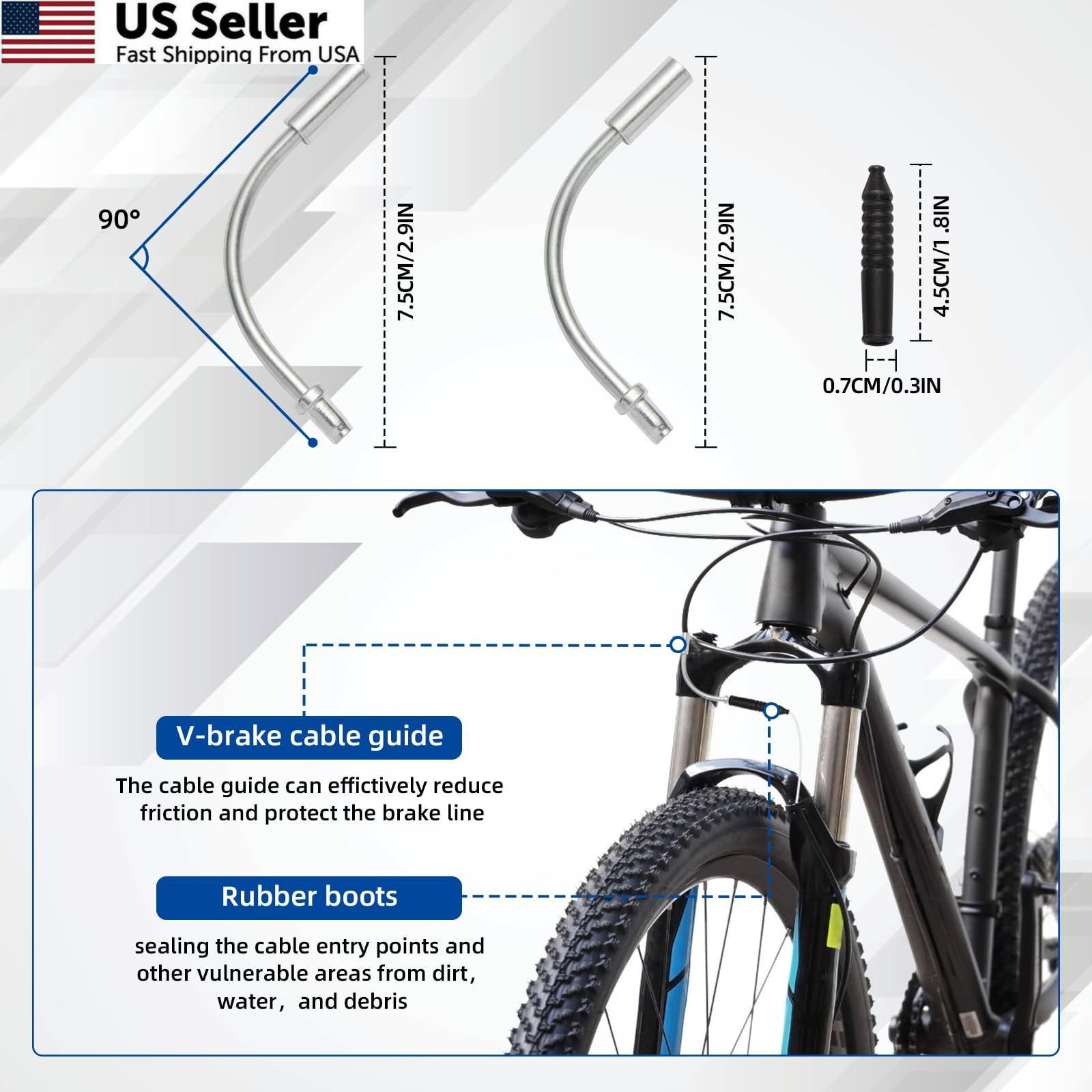 Universal Bike Brake Cable and Shift As shown in the picture, Black
