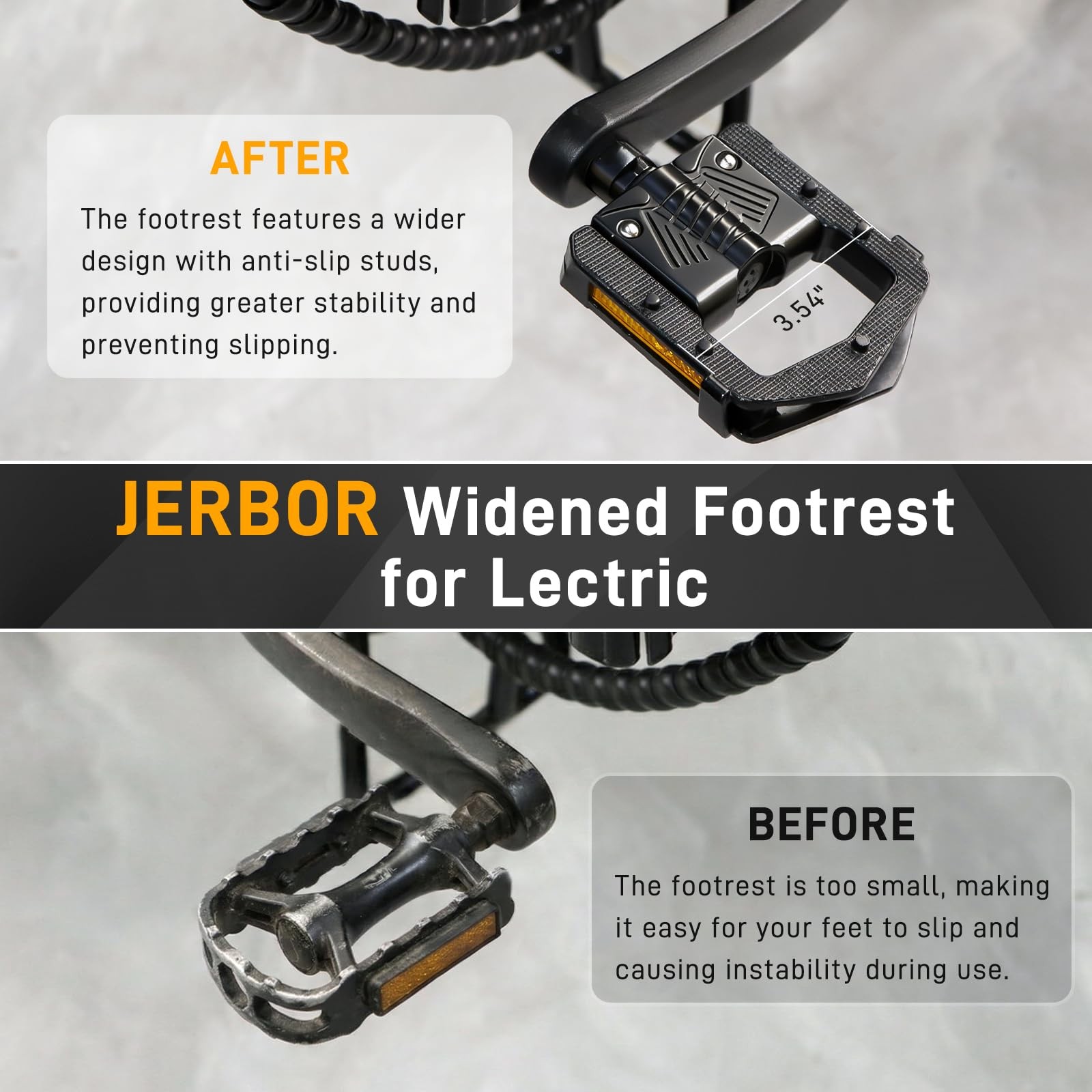 Upgraded Folding Pedals Fits Lectric XP 3.0/4 Trike Xpress XPeak Wide Flat
