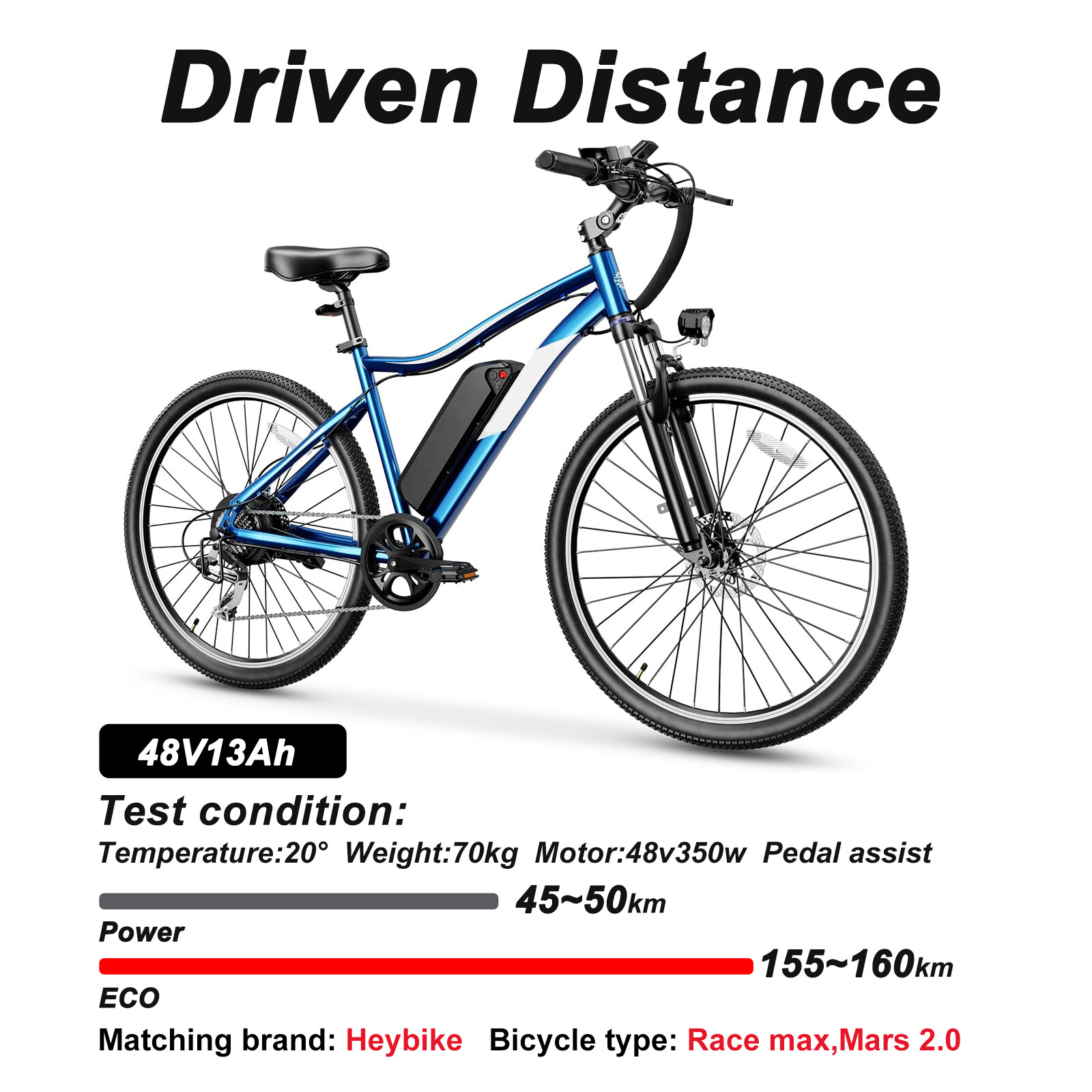 Heybike Battery 36V 48V 13Ah for Race,Race Plus,Race max,Mars 2.0 Ebike Battery
