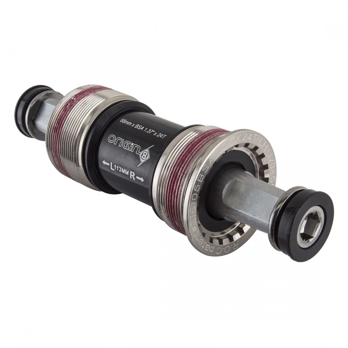 Origin8 TorqLite Square Taper JIS Sealed Bearings BSA 68×113.5mm Bottom Bracket