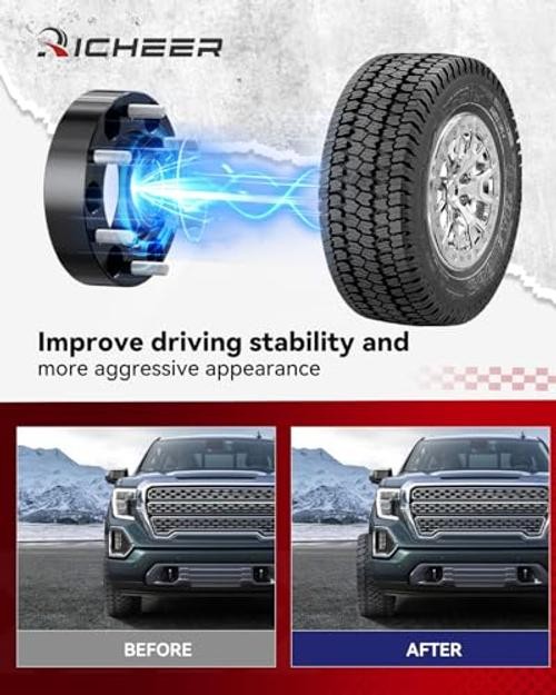 1.5″ 6×5.5 Hub Spacer for Sierra Silverado – 1.5″ Thickness