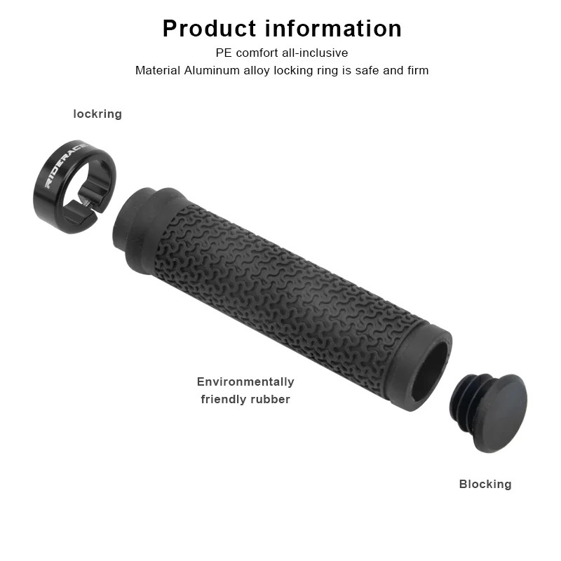 Premium Bike Handlebar Grips, Single Lock-on Professional Mountain Bicycle Ha…