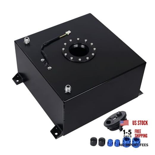 Universal 10 Gallon 40L Fuel Cell Tank with Cap and Level Sender Polished