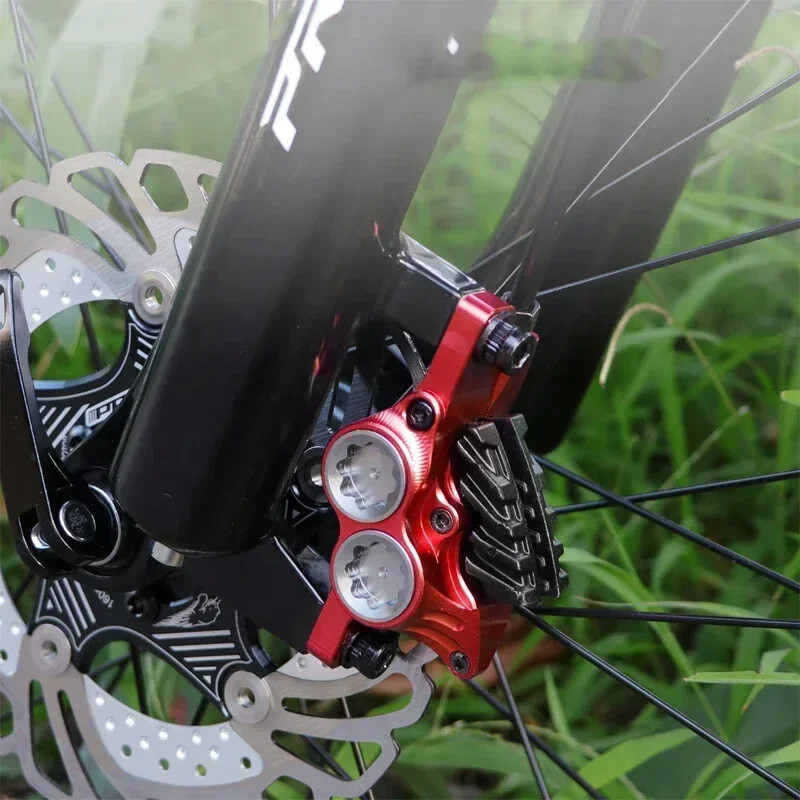 4-piston MTB Bicycle Hydraulic Brakes Mineral Oil Disc Brake Caliper 800/1550mm