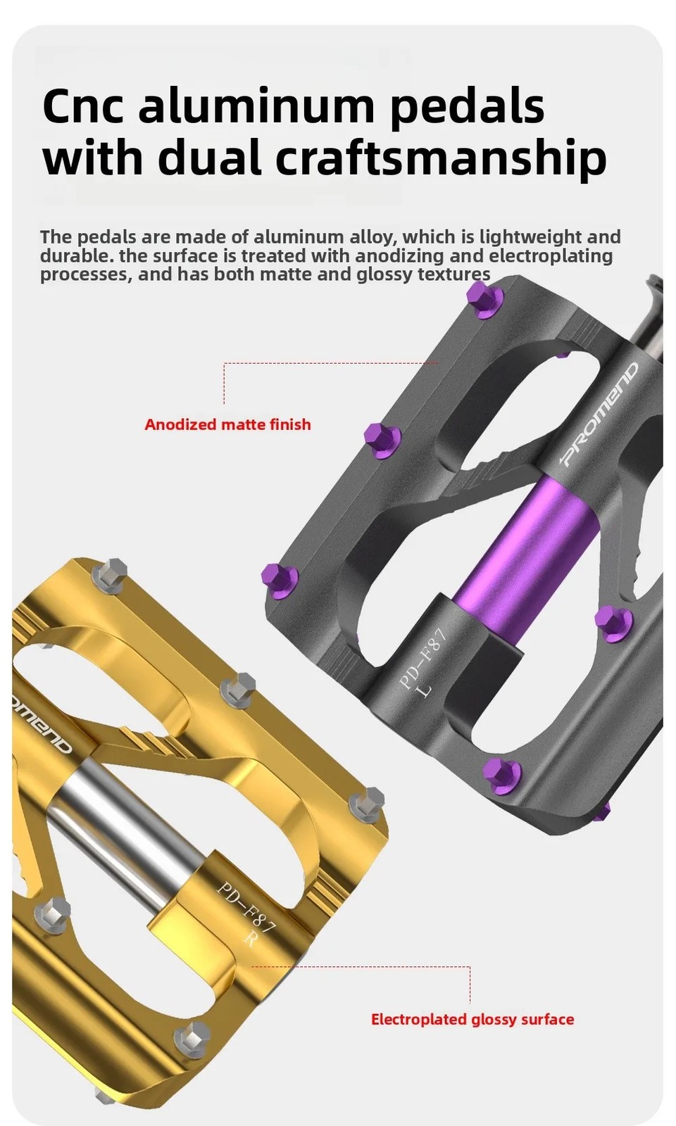 Bicycle Pedals Triplein Aluminum Alloy Pedals Folding Bike Bearings Riding Pedal