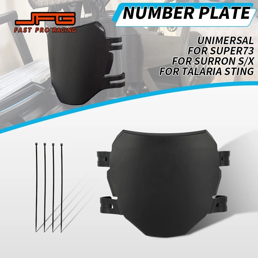 ODI Black Number Plate With Zip Ties For Downhill MTB’s EBikes Surrons