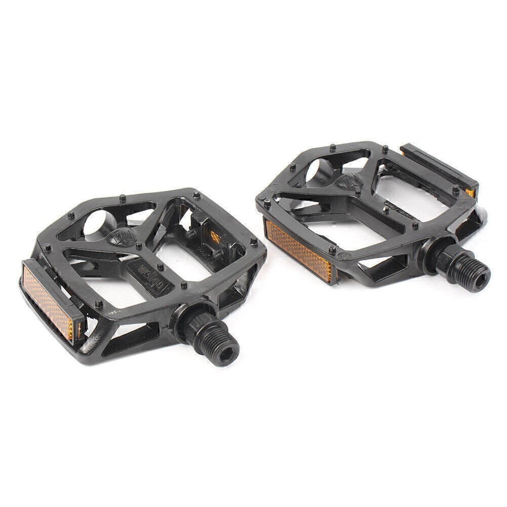 Pair Bike Pedals Platform Wellgo B087 Cr-Mo Spindle 9/16″ DU Sealed Bearings