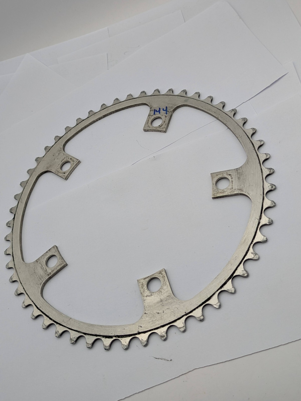 OFMEGA AVOCET 52 TOOTH 52T ALUMINUM CHAINRING 144MM BCD SILVER 5-ARM