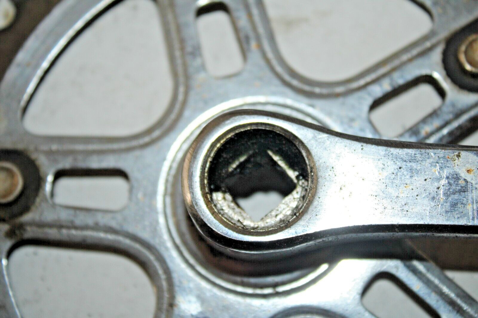 Vintatge Drive Crank Arm Silver 170mm 48/40T BCD112 Steel Touring USA Shipper