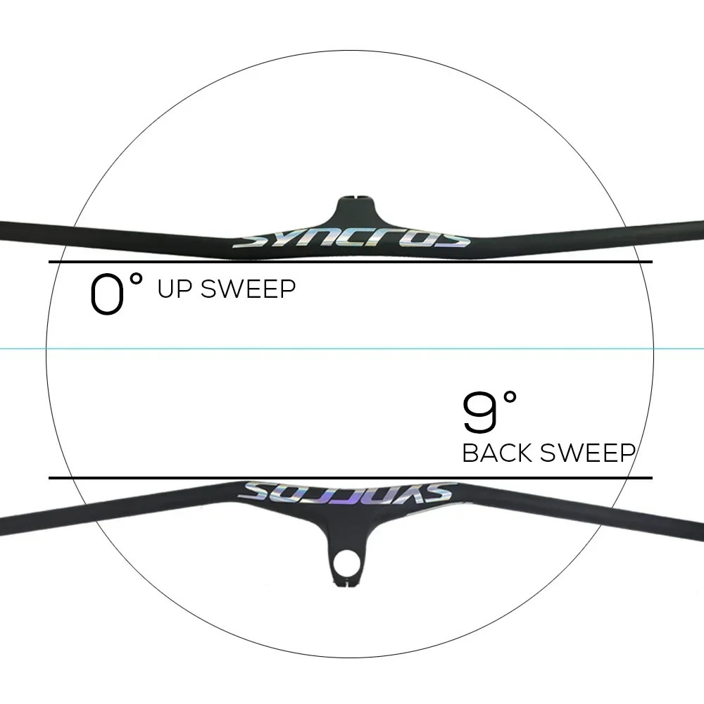Bicycle Handlebar Integrated Carbon Mountain Bike with Stem -17Degree 70mm-110mm