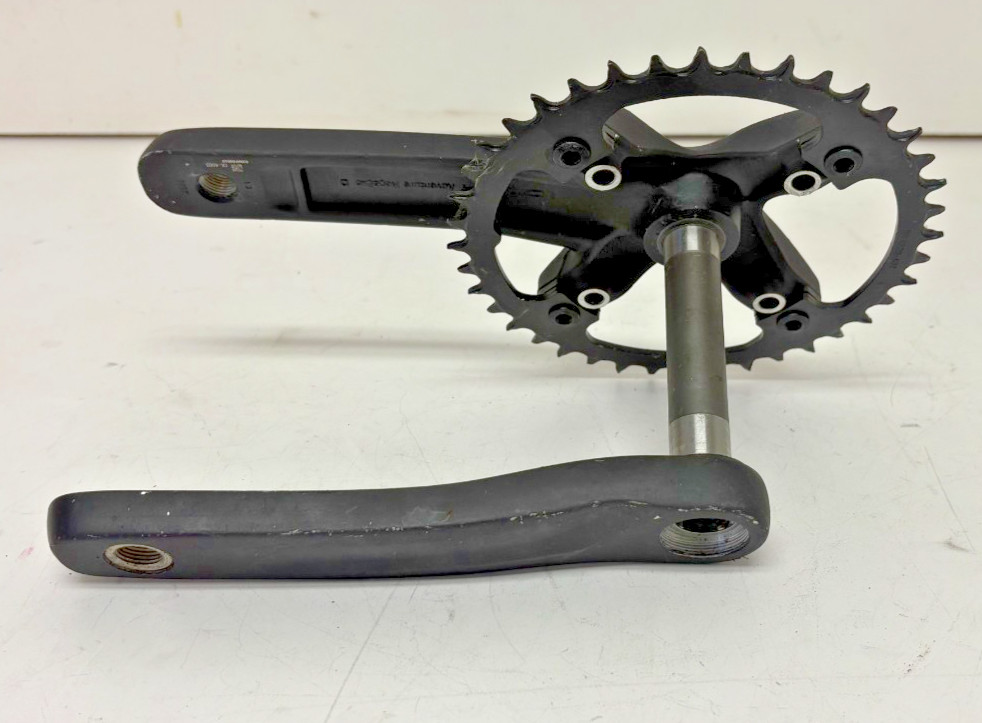 FSA Omega 165mm Black Aluminum Crankset Steel 40-Tooth Chainring 19mm Spindle