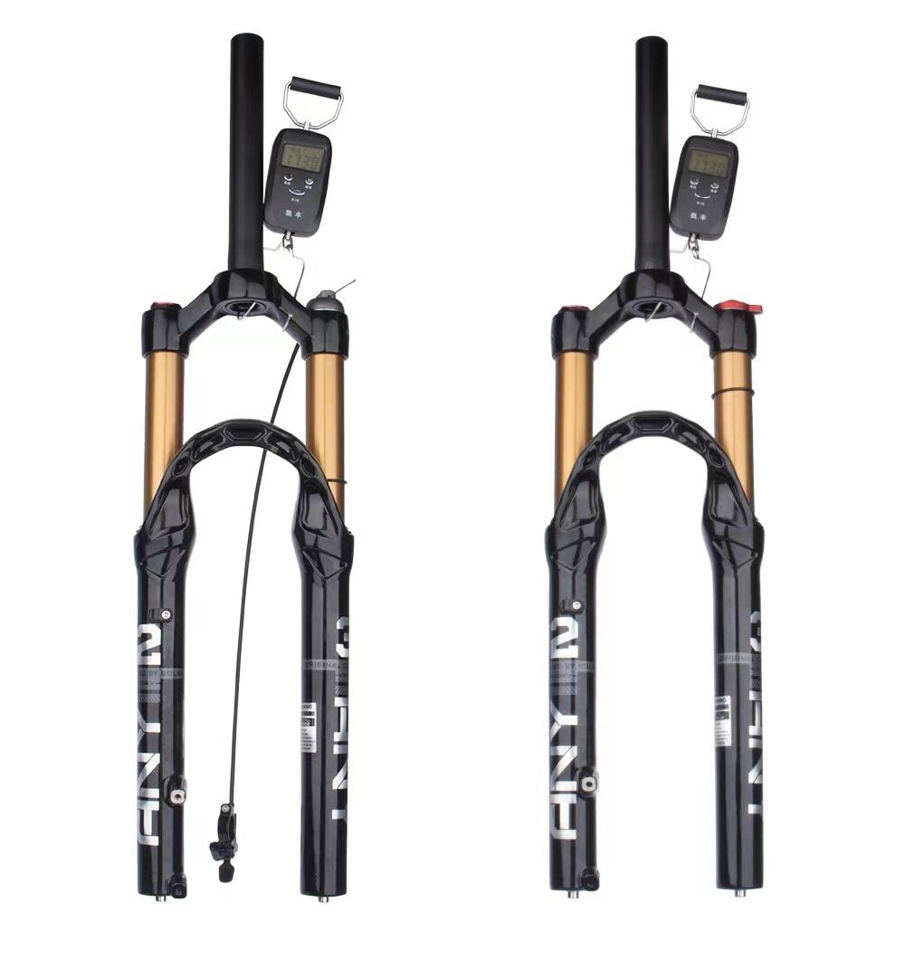 24″ Mountain Bike Air Fork Disc Brake Shock Absorber Quick Removal Front Fork