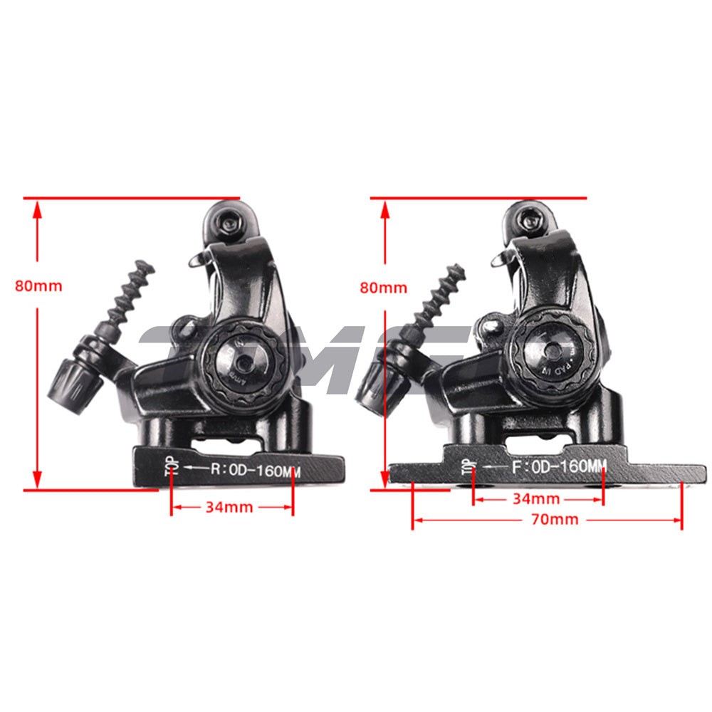 Racework Mechanical Caliper Line Pulling Mechanical Disc Brake Dual Piston
