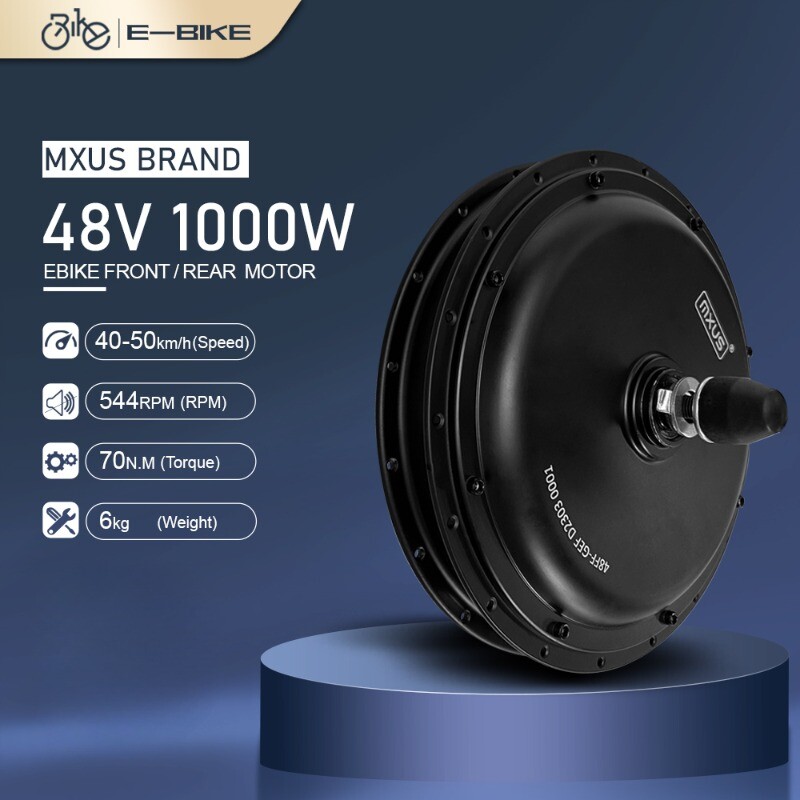 48V 1000W Brushless Non-gear Front Rear Hub Motor Wheel MTB Ebike Conversion Kit