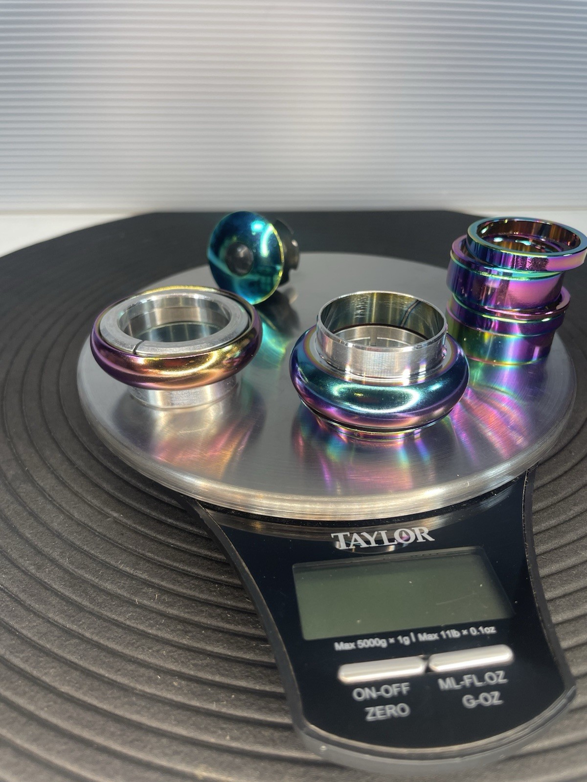 1 1/8” OIL SLICK RAINBOW Klunker Conversion Headset With Spacers Schwinn BMX