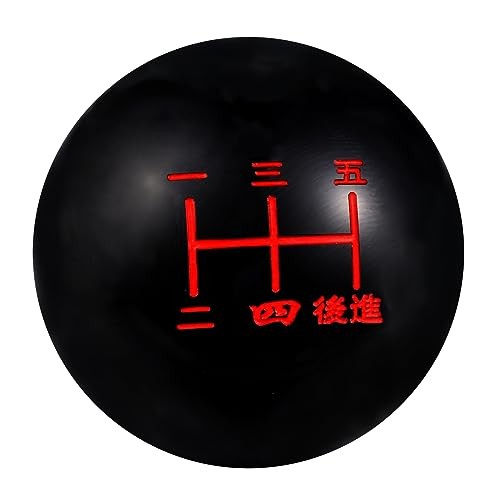 5 Speed Shift Knob—Shifter Lever Head—Black and Red—B Lower Right Backward