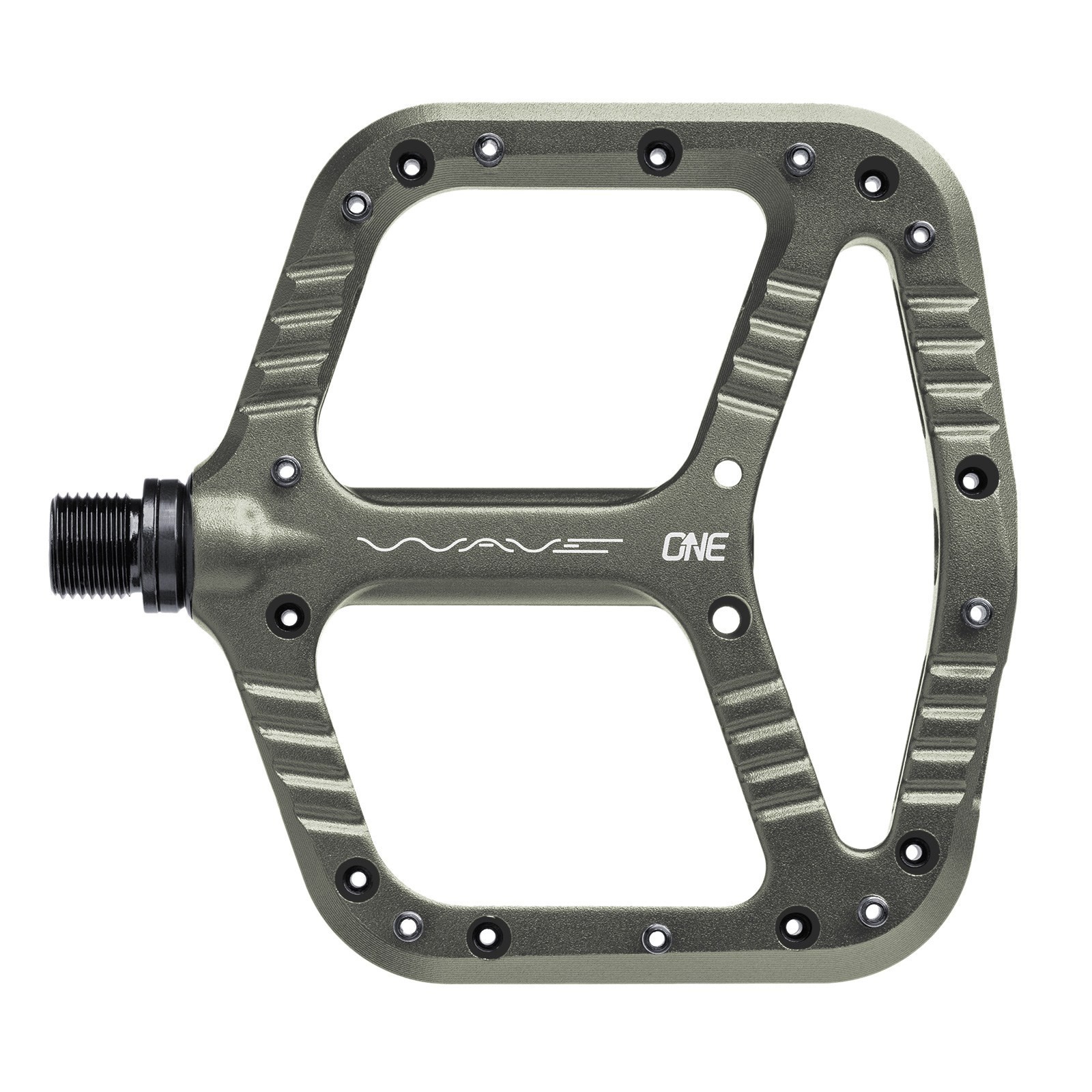 OneUp Components Wave Pedals Flat MTB Bike Pedals Lightweight Durable Grey