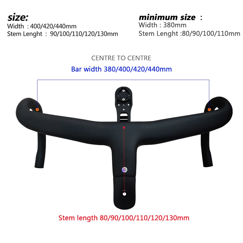 Road Bicycle Internal Routing Cable Integrated Handlebars with Computer Mounts
