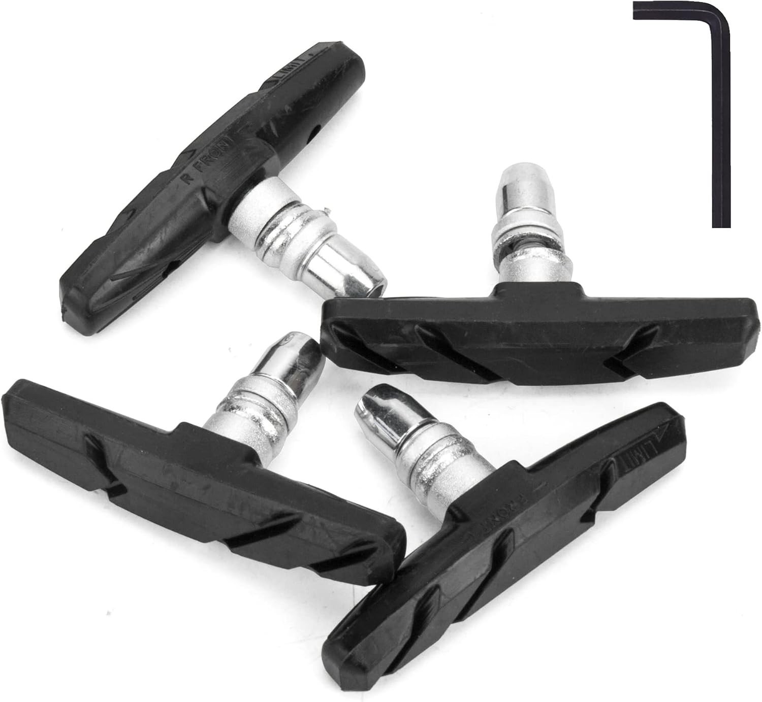 Universal 70mm V-Brake Blocks with Shims & Nuts – No Noise, Extra Durability