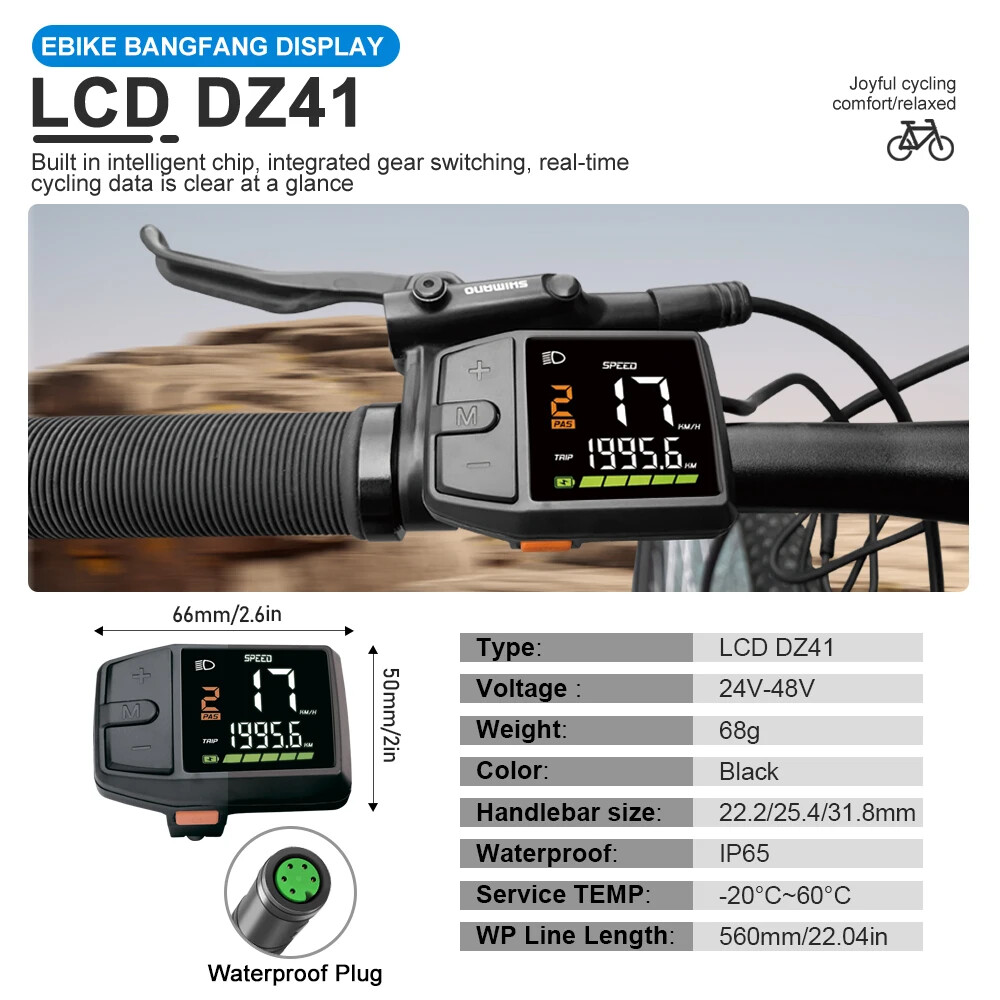 E-bike Intelligent LCD Screen Waterproof 5 Pin OLED Display for Mid Drive Motor