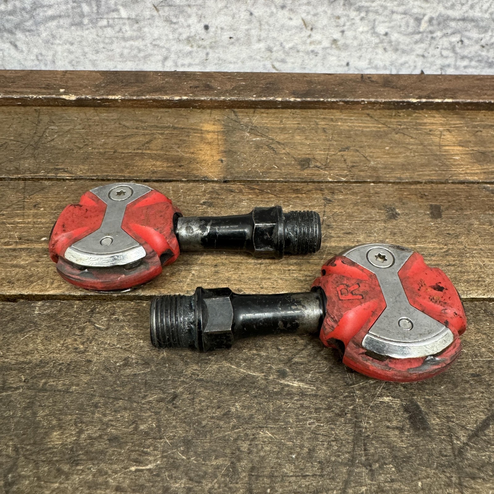 Speedplay Clipless Road Bike Pedals 9/16 Red OrangePair 220g Steel Lollipop