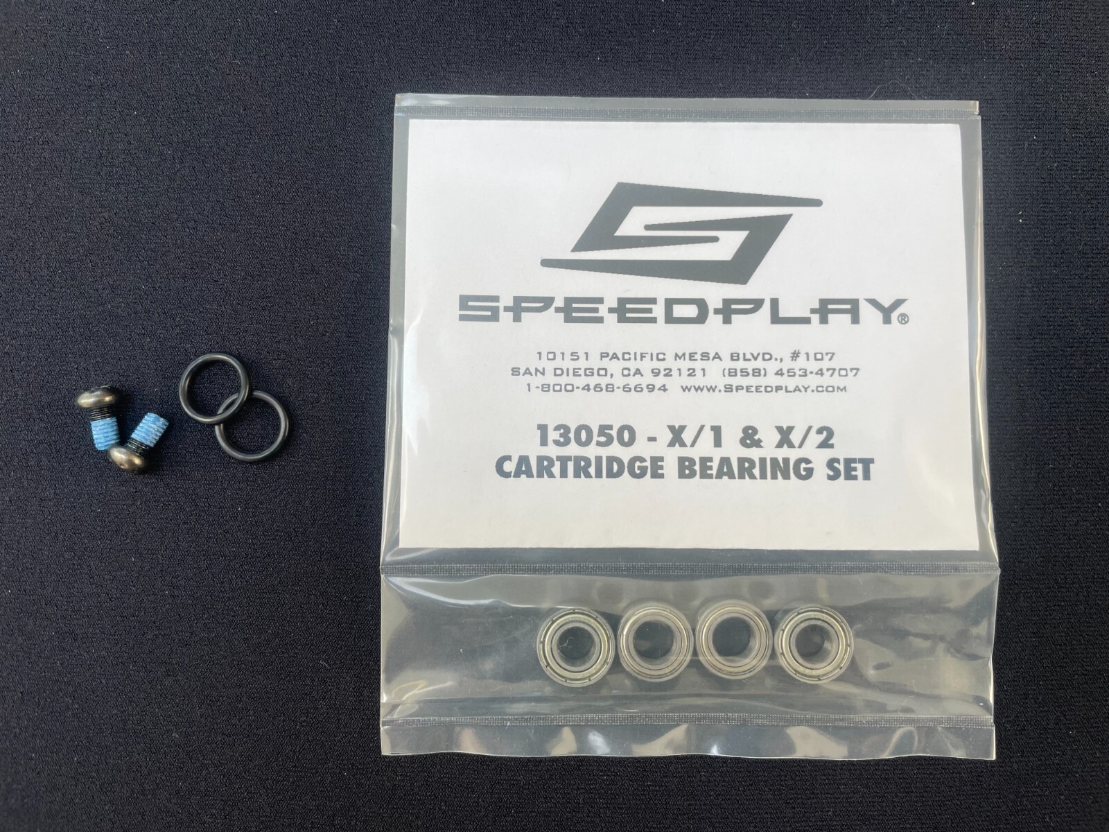 Speedplay X1 and X2 cartridge bearing kit & T-20 BHCS (2) & o-rings (2), NEW