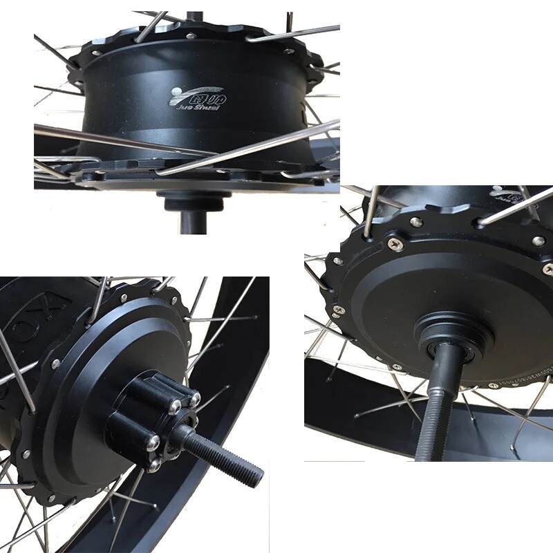 20 24 26» Snow Electric Bike Conversion Kit 48V 1000W Fat Tire Rear Hub Motor