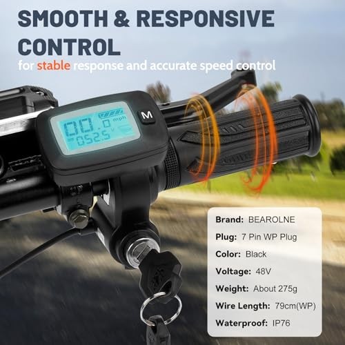Ebike Throttle for Tuttio Soleil 01 48V LCD Display with M Key Button