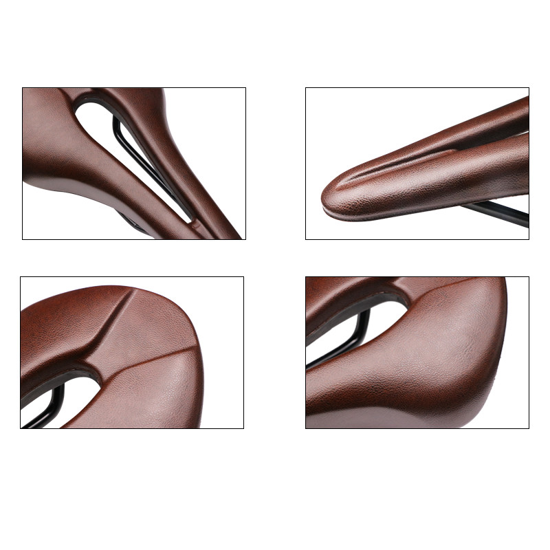 Breathable PU Leather Comfortable MTB Mountain Road Bike Bicycle Saddle Seat Gel